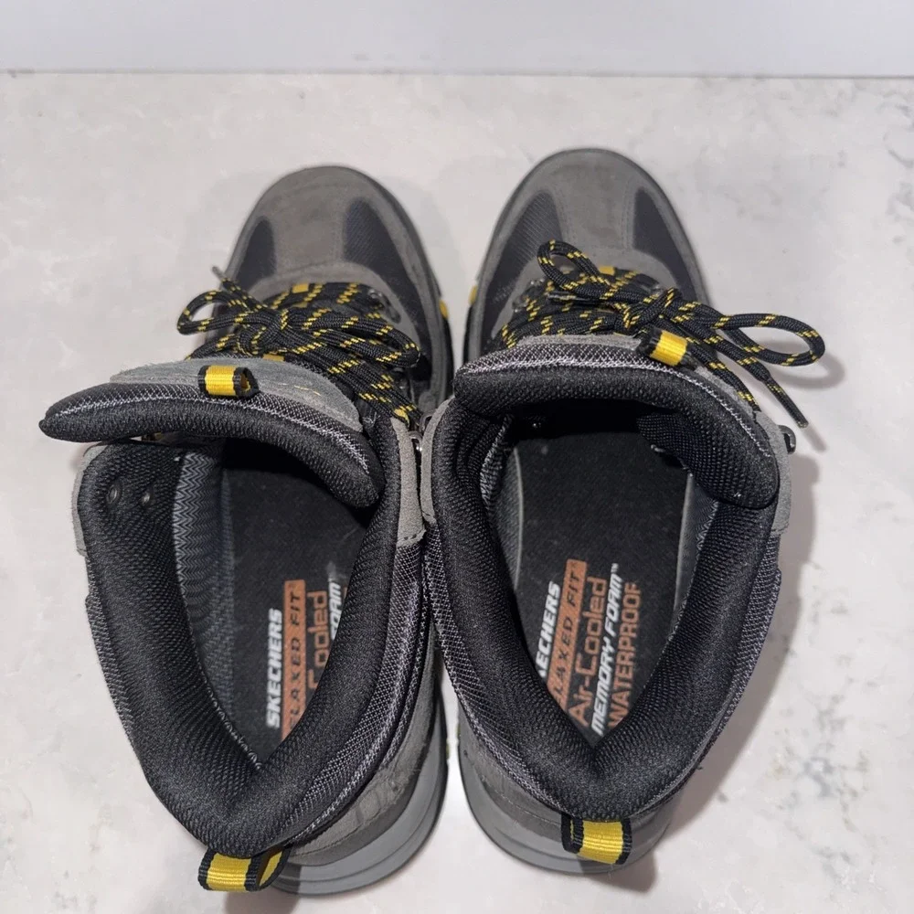 Skechers Hiking Boots 10 Grey Excellent Waterproof Relaxed Fit 65672